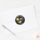 Aangepaste moderne Italiaanse zelfgemaakte Limonce Ronde Sticker (Envelop)