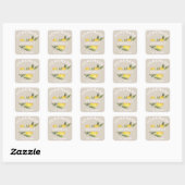 Aangepaste moderne Italiaanse zelfgemaakte limonce Vierkante Sticker (Vel)