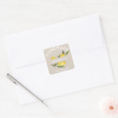 Aangepaste moderne Italiaanse zelfgemaakte limonce Vierkante Sticker (Envelop)