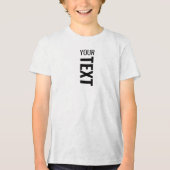 Aangepaste Moderne Jeugd Jongens Tri Blend Wit Fle Tri-Blend Shirt (Voorkant)