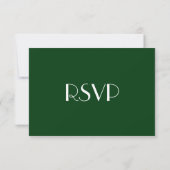 Aangepaste moderne kerst groene feest RSVP Kaartje (Achterkant)