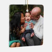 Aangepaste moderne kerstfeestdag voor foto's keramisch ornament (Rechts)