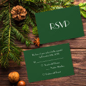 Aangepaste moderne Kerstgroene feest-RSVP RSVP Kaartje