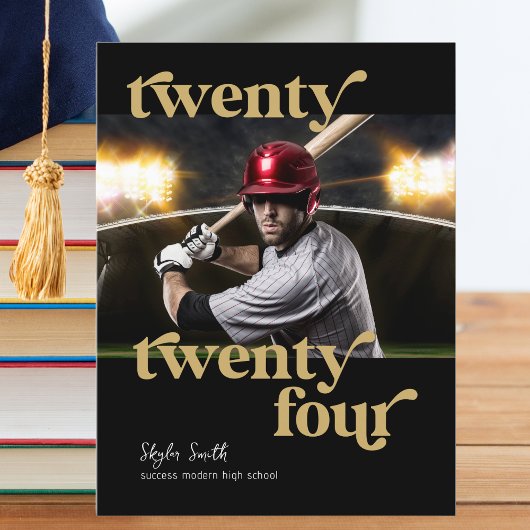 Aangepaste moderne klasse van 2024 Foto Afstuderen Briefkaart