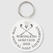 Aangepaste moderne klassieke golfclubtoernooi sleutelhanger (Achterkant)