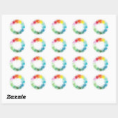 Aangepaste Moderne Kleurrijke Abstracte Bovenste S Ronde Sticker (Vel)