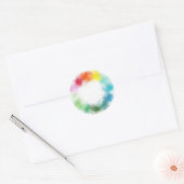 Aangepaste Moderne Kleurrijke Abstracte Bovenste S Ronde Sticker (Envelop)