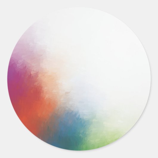 Aangepaste moderne kleurrijke abstracte kunst lege ronde sticker (Voorkant)