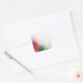 Aangepaste moderne kleurrijke abstracte kunst lege vierkante sticker (Envelop)
