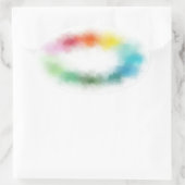 Aangepaste moderne kleurrijke abstracte lege sjabl ovale sticker (Tas)