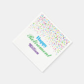 Aangepaste Moderne Kleurrijke confetti Gelukkig Pe Servet (Hoek)