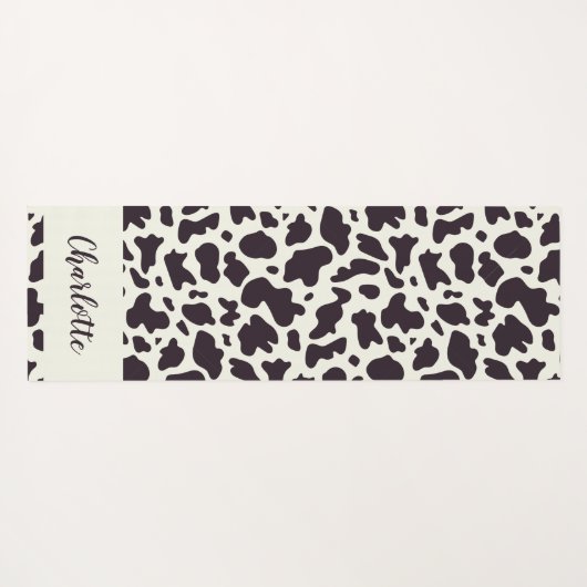 Aangepaste moderne Koe afdrukken Yoga Mat (Achterkant (horizontaal))