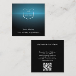 Aangepaste moderne koele blauwe tech professionele contactkaartje
