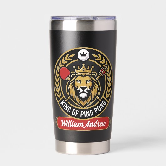Aangepaste moderne koning van Ping Pong Naam Geïsoleerde Drinkbeker (Voorkant)