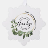 Aangepaste moderne krans met logo unique ornament kaart (Voorkant)