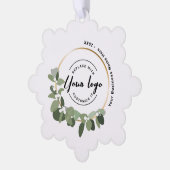 Aangepaste moderne krans met logo unique ornament kaart (Links)