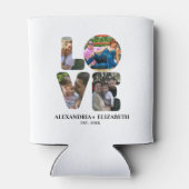 Aangepaste moderne liefde 4 fotocollage voor paren blikjeskoeler (Achterkant)