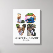 Aangepaste moderne liefde 4 fotocollage voor paren canvas afdruk (Voorkant)