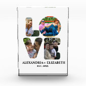 Aangepaste moderne liefde 4 fotocollage voor paren fotoblokken (Voorkant)