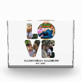Aangepaste moderne liefde 4 fotocollage voor paren fotoblokken (Voorkant)