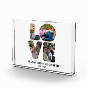 Aangepaste moderne liefde 4 fotocollage voor paren fotoblokken (Rechts)