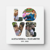 Aangepaste moderne liefde 4 fotocollage voor paren fotoplaat (Voorkant)