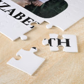 Aangepaste moderne liefde 4 fotocollage voor paren legpuzzel (Zijkant)