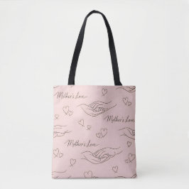 Aangepaste moderne lijnkunst Moederdag Tote Bag
