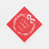 Aangepaste moderne Lucas 2 Schrift Rode Kerst Servet (Hoek)