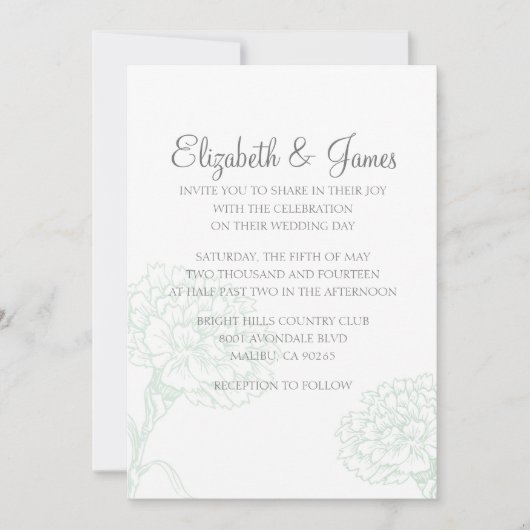 Aangepaste moderne Luxury Wedding-uitnodigingen Kaart (Voorkant)