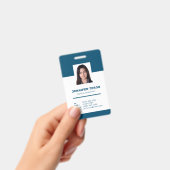 Aangepaste moderne marine personeelskaart met barc badge (Handheld)