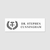 Aangepaste moderne MD Doctor of Medicine Naamplaatje (Voorkant)
