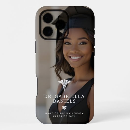 Aangepaste moderne medische school dokter afstuder iPhone hoesje (Achterkant)