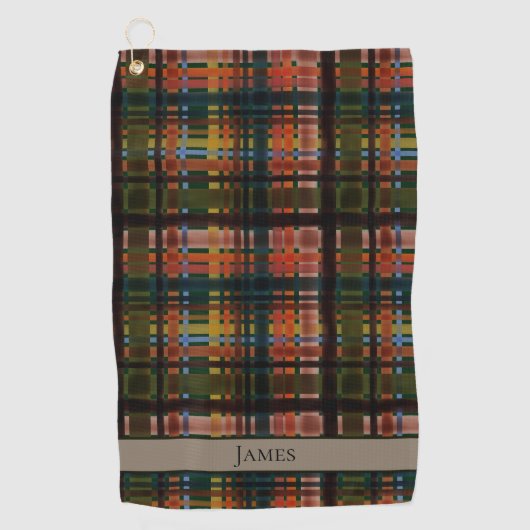 Aangepaste moderne midcentury Madras Golfhanddoek (Voorkant)