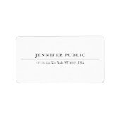 Aangepaste Moderne Minimaal Elegante Professionele Etiket (Voorkant)