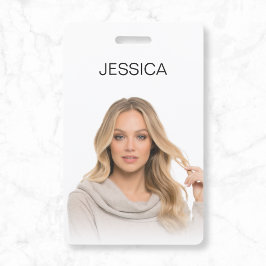 Aangepaste moderne minimale bedrijfs werknemer Fot Badge