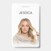 Aangepaste moderne minimale bedrijfspasfoto badge (Voorzijde)