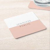 Aangepaste, moderne, minimale, eenvoudige Sjabloon Kartonnen Onderzetters (Schuin)