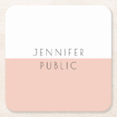 Aangepaste, moderne, minimale, eenvoudige Sjabloon Kartonnen Onderzetters (Voorkant)