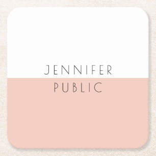 Aangepaste, moderne, minimale, eenvoudige Sjabloon Kartonnen Onderzetters