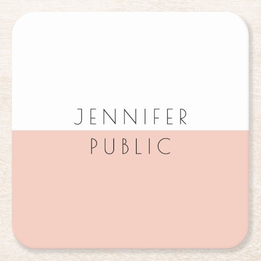 Aangepaste, moderne, minimale, eenvoudige Sjabloon Kartonnen Onderzetters (Voorkant)