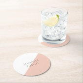 Aangepaste, moderne, minimale, eenvoudige Sjabloon Ronde Kartonnen Onderzetter (Insitu)