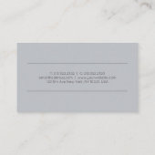 Aangepaste, moderne, minimale legant grijze Sjablo Visitekaartje (Achterkant)