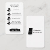 Aangepaste, moderne, minimale Logo sociale media-p Visitekaartje (Voorkant / Achterkant)