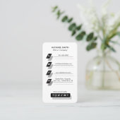 Aangepaste, moderne, minimale Logo sociale media-p Visitekaartje (Staand voorkant)