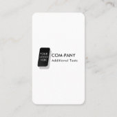 Aangepaste, moderne, minimale Logo sociale media-p Visitekaartje (Achterkant)