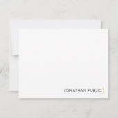 Aangepaste, moderne, minimale ontwerpSjabloon Notitiekaartje (Achterkant)