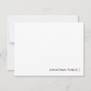 Aangepaste, moderne, minimale ontwerpSjabloon Notitiekaartje