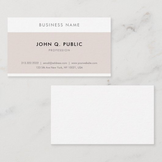 Aangepaste, moderne, minimale professionele archit visitekaartje (Voorkant / Achterkant)