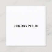 Aangepaste, moderne, minimale professionele Sjablo Vierkante Visitekaartje (Voorkant)
